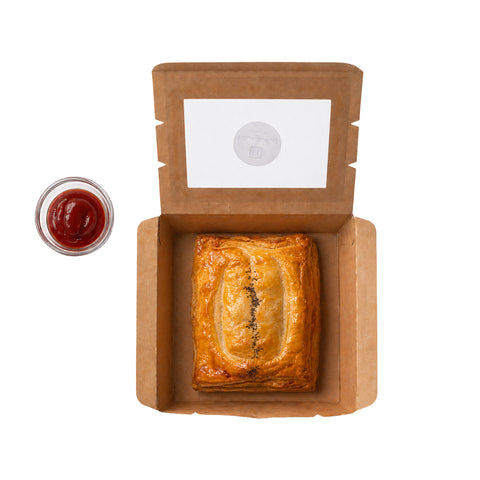 La Fonda UAE Beef Cold Cut and Cheese Tart, single piece, buttery halal pastry