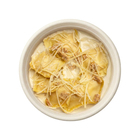 La Fonda UAE Chicken and Mushroom Ravioli, pack of 7, handmade halal pasta with foie gras flavour