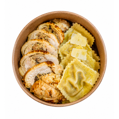 La Fonda UAE Chicken Roulade with Feta and Olives, halal vacuum-packed chicken roll